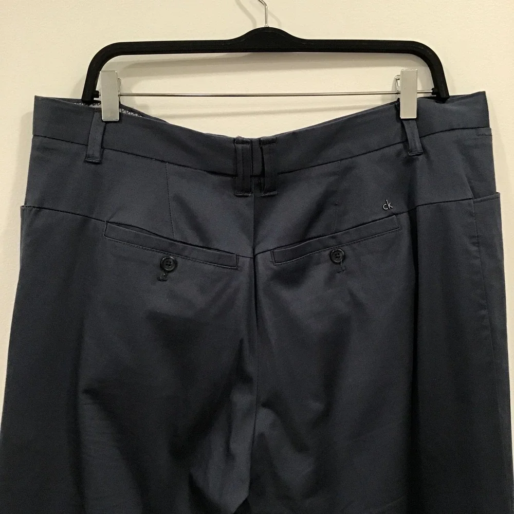 Calvin Klein Dress Pants Men's 36 Navy‎ Blue Slim Fit Business Casual Trousers